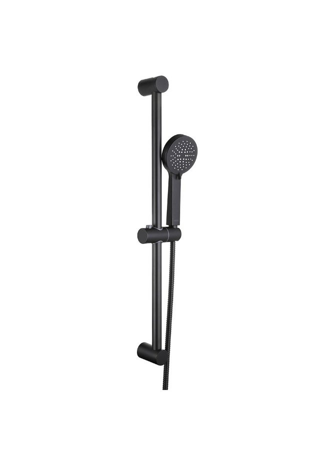 DANUBE HOME Milano Calli Shower Sliding Kit 3 Pcs Matte Black | Metal Body Complete Shower Set | Rain Mixer Shower Combo Set Wall Mounted Rainfall Shower System For Toilet Bathroom - Matt Black  - Image 2
