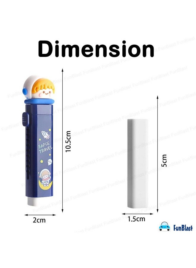 فنبلاست ممحاة للأطفال - مجموعة ممحاة على شكل يونيكورن للأطفال، مجموعة أدوات مكتبية للأطفال، ممحاة مطاطية للأطفال، ممحاة كاواي، ممحاة فاخرة كهدية عيد ميلاد - عبوة من قطعتين (فضاء) - Image 1
