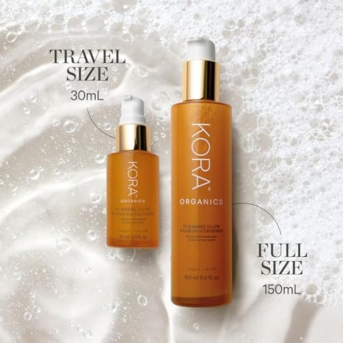 KORA Organics Turmeric Glow Foaming Cleanser, Cleanse & Nourish, Certified Organic, Cruelty Free, 5.07 oz - Face Cleanser - Image 3