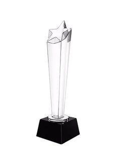 giftex Star Design Crystal Trophy Award with Black Base, Height about 27cm  - Image 1