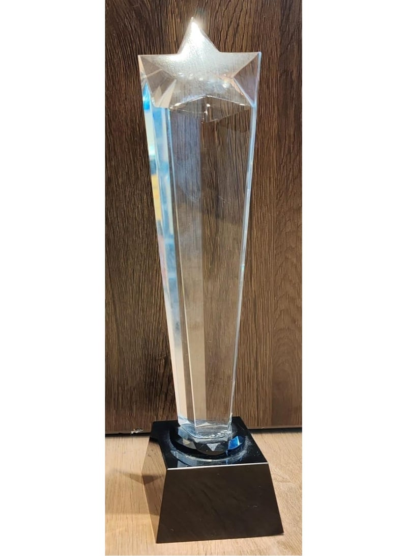 جفتكس Star Design Crystal Trophy Award with Black Base, Height about 27cm - Image 2