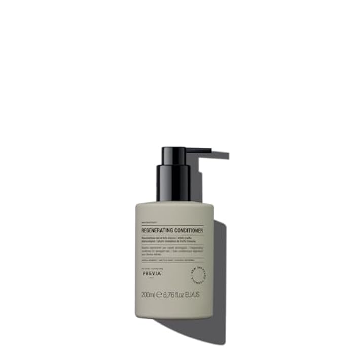 PREVIA Reconstruct Regenerating Conditioner | Deeply Hydrating New Formula with Organic White Truffle Extract | Restoring & Nourishing | For Dry and Damaged Hair | Vegan & Sulfate Free | 6.76 oz