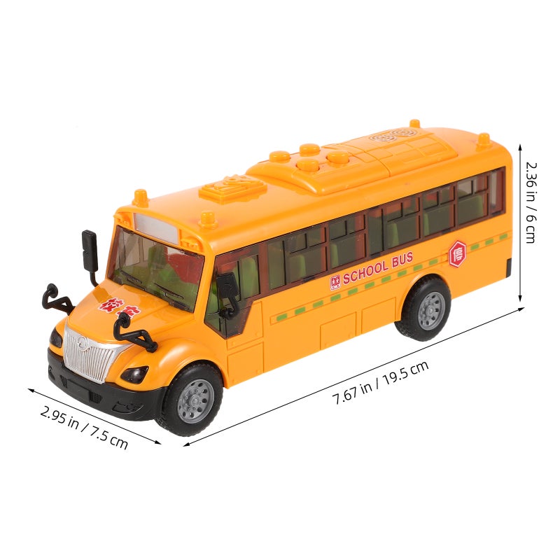 Kids School Bus Toy Portable Bus Simulation Bus Toy Inertia School Bus Toy - Image 2