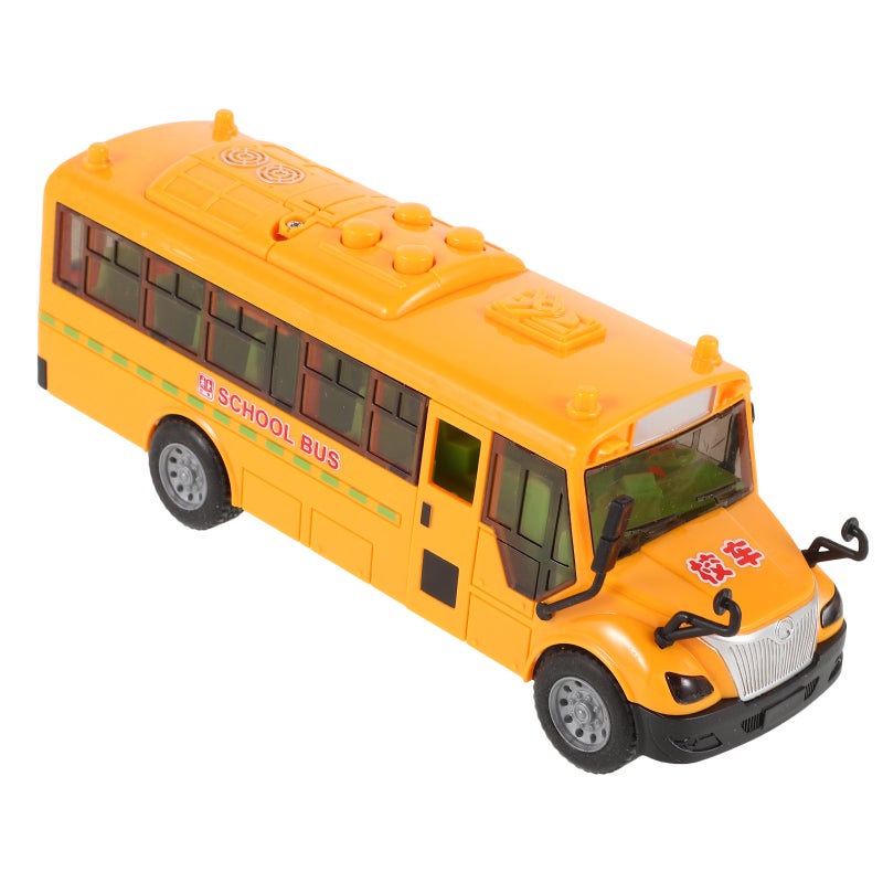 Kids School Bus Toy Portable Bus Simulation Bus Toy Inertia School Bus Toy - Image 4