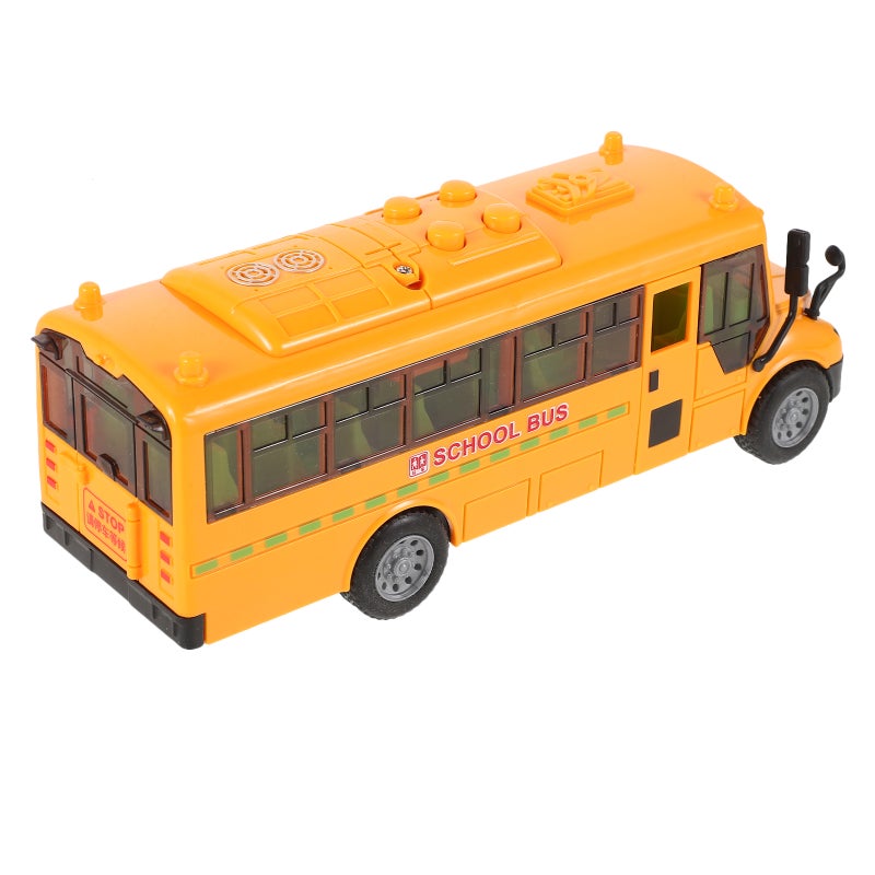 Kids School Bus Toy Portable Bus Simulation Bus Toy Inertia School Bus Toy - Image 3