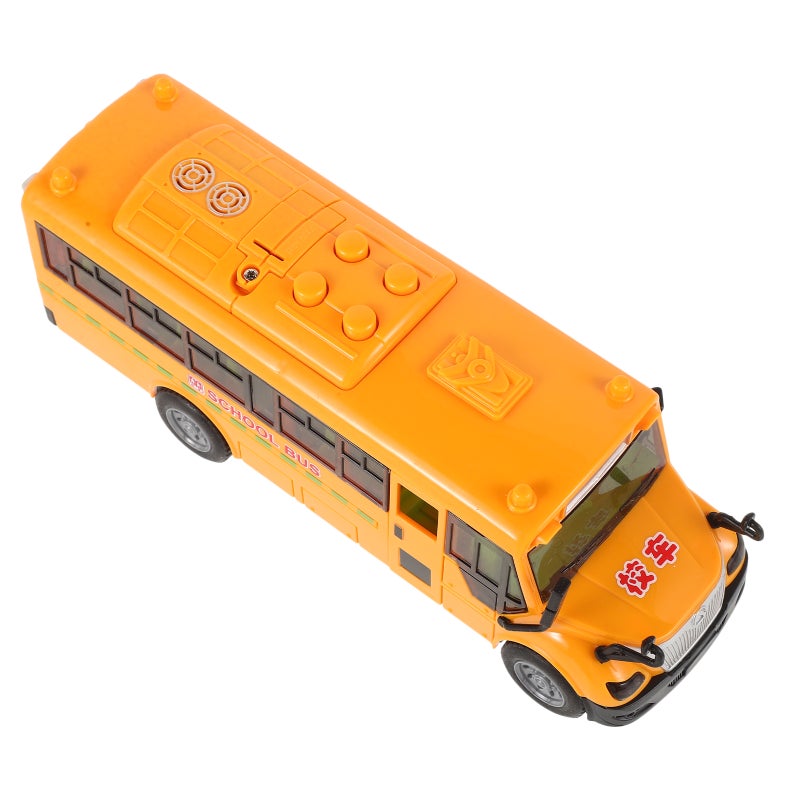 Kids School Bus Toy Portable Bus Simulation Bus Toy Inertia School Bus Toy - Image 1