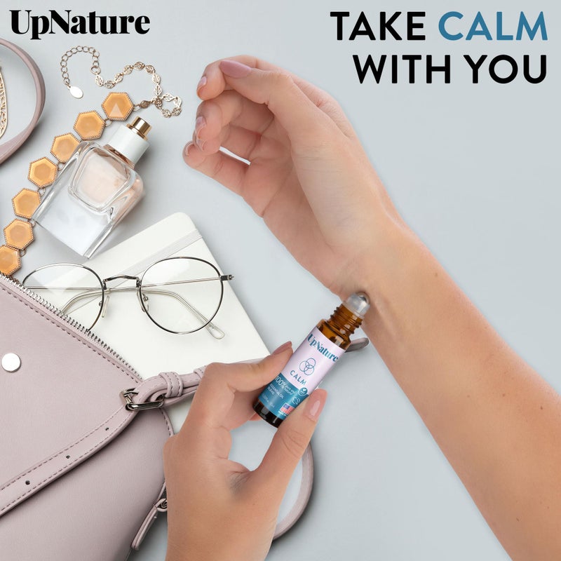 UpNature Calm Essential Oil Roll On - Stocking Stuffers for Teen Girls and Women - 100% Natural Stress Relief Aromatherapy Blend - Relaxation Self Care Gifts for Women - Image 4
