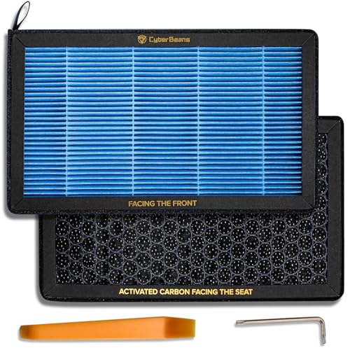 CYBERBEANS Air Conditional Replacement with Activated Carbon for Tesla Model 3 Model Y HEPA Cabin Air Filter Accessories 2016-2024/2025/2026 Juniper Highland Upgraded Version(2 Pack) - Image 1