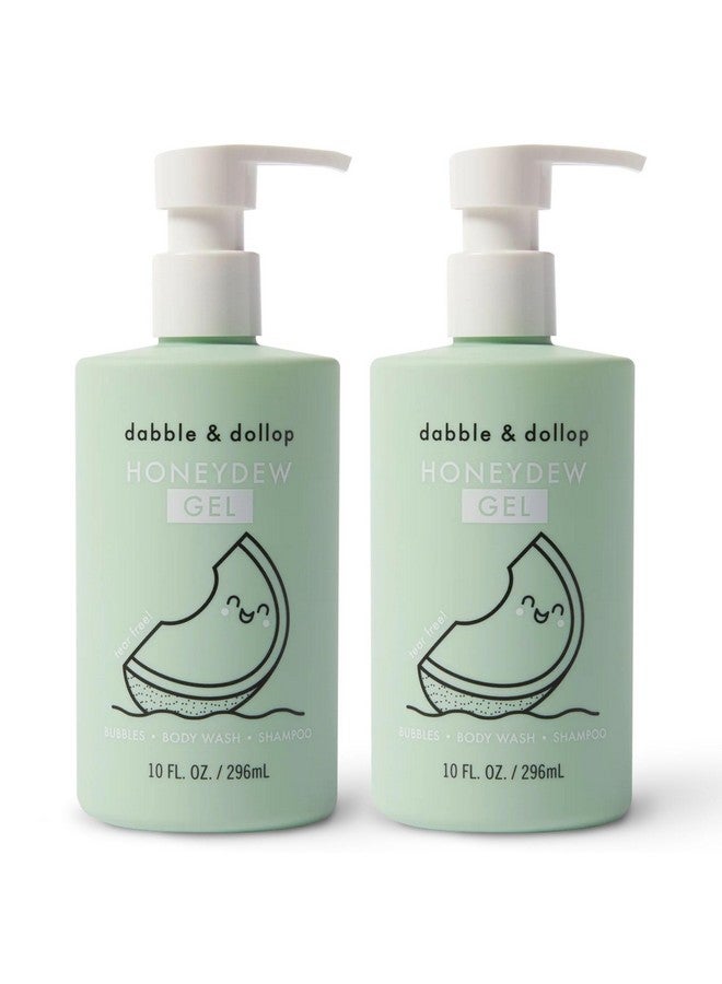 دابل & دولوب غسول الجسم والشامبو دابل آند دولوب بنكهة البطيخ - حمام فقاعات طبيعي 3 في 1 للأطفال، صنع في الولايات المتحدة الأمريكية، خالٍ من البارابين والكبريتات، نباتي، خالٍ من الغلوتين، لا يسبب الدموع (10 أونصة، عبوة من قطعتين) - Image 1