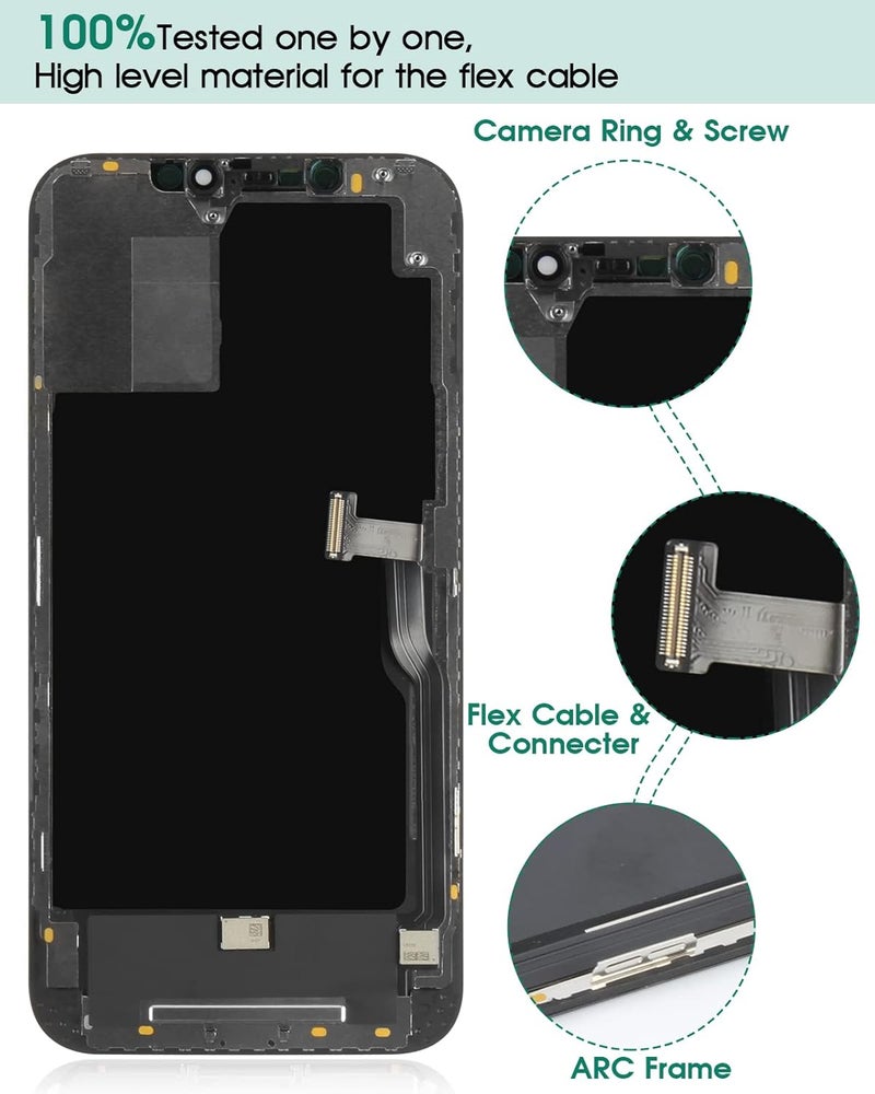 SRJTEK for iPhone 12 Pro Max Screen Replacement A2411 3D Touch LCD Screen Replacement A2342 LCD Display A2410 Touch Digitizer Assembly A2412 Repair Parts Kits - Image 5