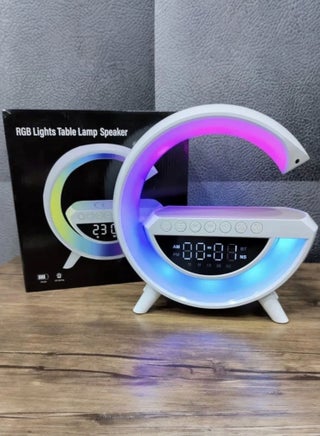 AN-2304 Bluetooth Speaker, Table Lamp with FM Radio, RGB Lighting and Screen, 15W Smart LED Power On/Off Wireless Charger, Loud Speaker for Home Decor, Bedroom and Game Room - pzsku/Z99832ED566AE7A088AD3Z/45/1744836112/6fe2ee59-3ba8-441f-a033-3831ec426afe