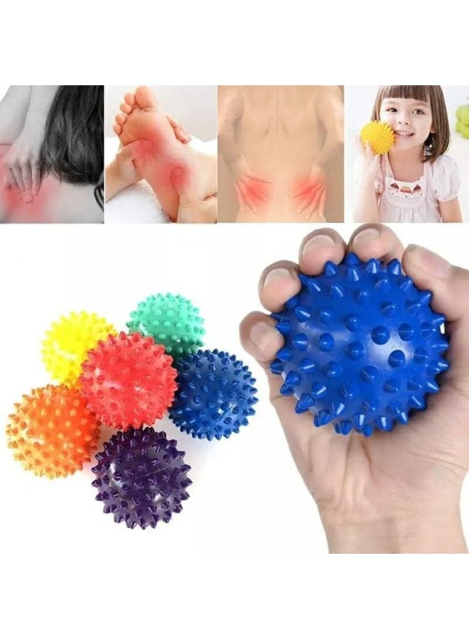Generic Sport Q Spiky Design Blister Massage Ball Deep Tissue Foot Massager Sensory Plantar Fasciitis Therapy 3.5 Inch Multicolor Corded - Image 2