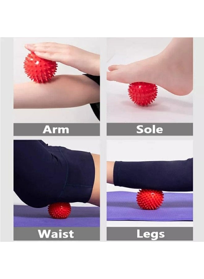 Generic Sport Q Spiky Design Blister Massage Ball Deep Tissue Foot Massager Sensory Plantar Fasciitis Therapy 3.5 Inch Multicolor Corded - Image 3