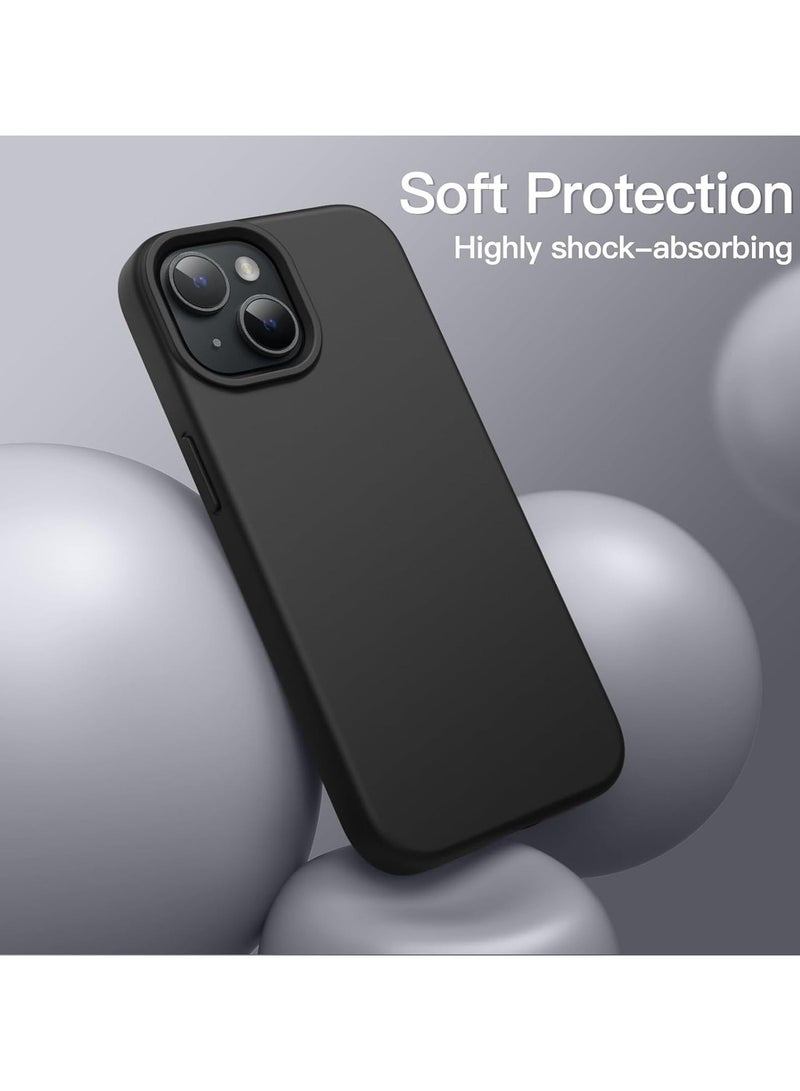 ACLIX Premium Liquid Silicone Case for iPhone 13 Slim Fit, Soft Touch with Microfiber Lining & Enhanced Camera Protection - Durable & Anti-Fingerprint | Black - Image 3