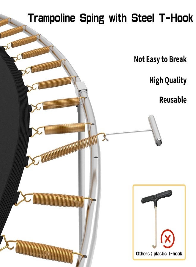 Blanketown Trampoline Springs 5.5 inch with Free T-Hook, Replacement Trampoline Springs, High Tensile, Durable Strength, Weather Resistant Commercial Size Springs-20 Pack - Image 3