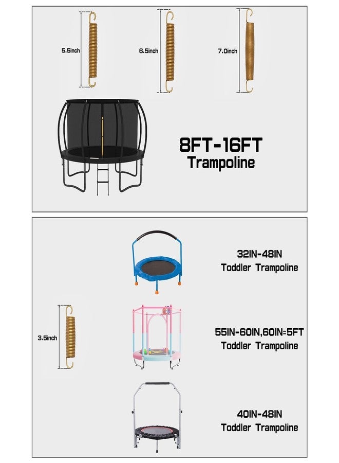Blanketown Trampoline Springs 5.5 inch with Free T-Hook, Replacement Trampoline Springs, High Tensile, Durable Strength, Weather Resistant Commercial Size Springs-20 Pack - Image 4