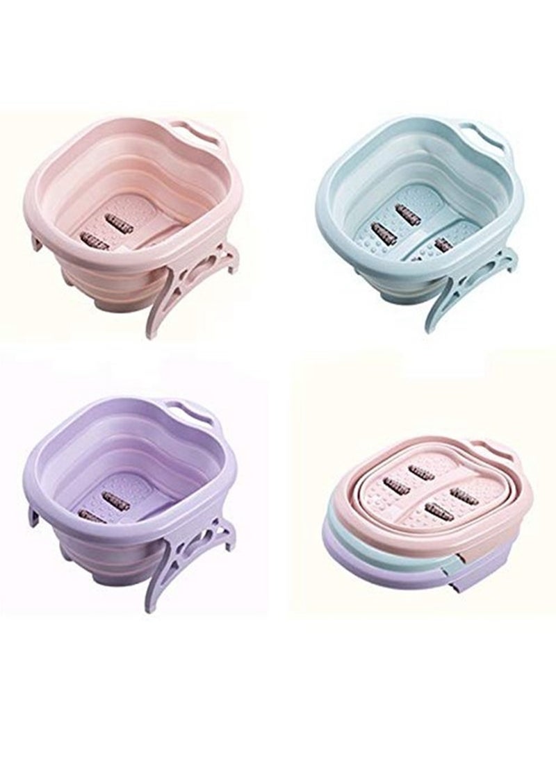 DubaiGallery Folding Foot Bath Basin Plain Foam Foot Massage Bucket Plastic Large Tub Elevate Bath Fording Barrel Relieve Pressure - Image 1