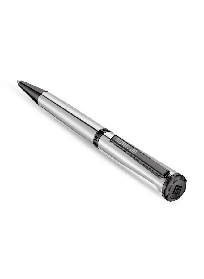 Guy Laroche Vincent Stainless Steel Pen with Gunmetal Trims & Running Logo - Image 2
