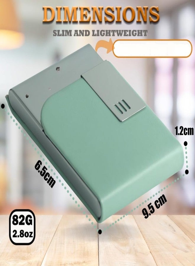 ODIN Premium Mint Green Business Card Holder - Stylish Stainless Steel Business Card Holder for Debit/Credit/Visiting Card Holder for Man & Women (Pack of 1)(Mint Green) - Image 2