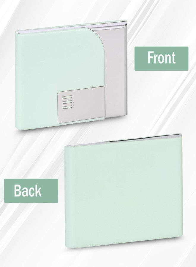 ODIN Premium Mint Green Business Card Holder - Stylish Stainless Steel Business Card Holder for Debit/Credit/Visiting Card Holder for Man & Women (Pack of 1)(Mint Green) - Image 3