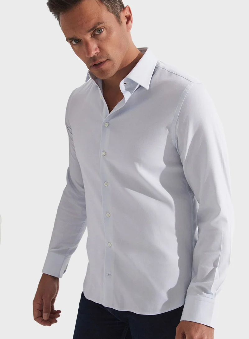 جون Textured Slim Fit Shirt