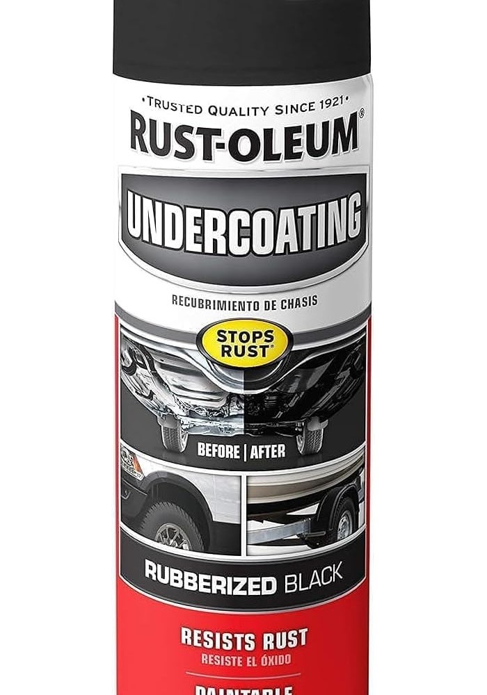 Rust-Oleum Rubberized Undercoating Spray - 15 oz, Black - Stops Rust Formula - Image 1