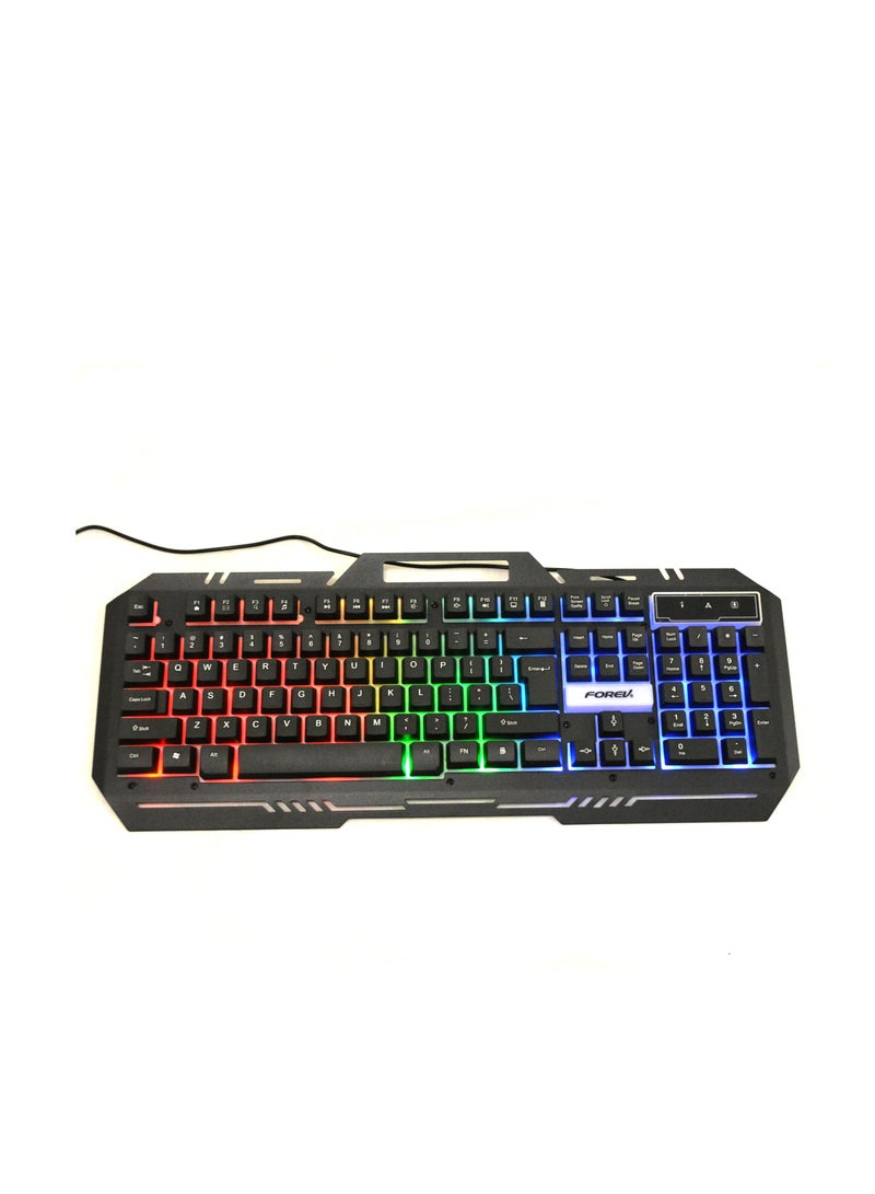 Forev FV-Q307 Rainbow Backlit Metal Gaming Keyboard - Image 4