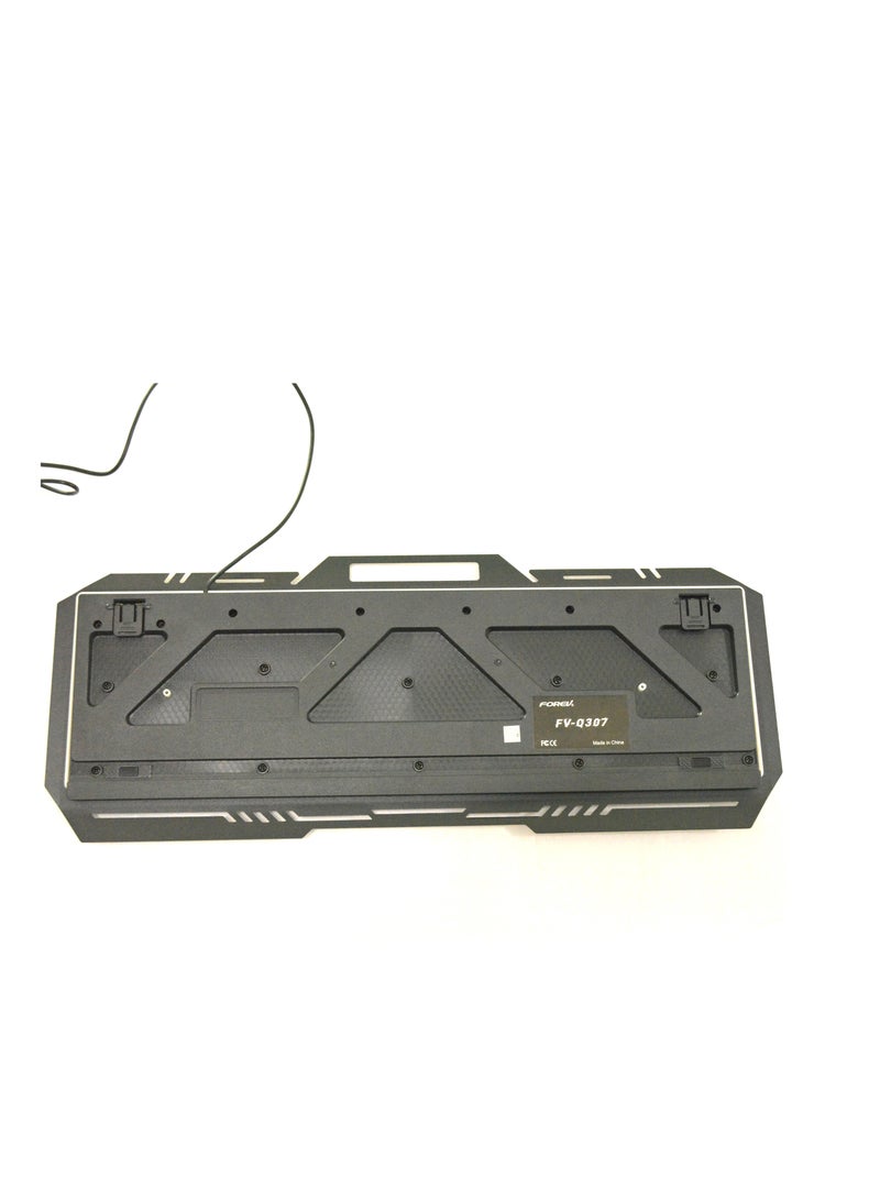 Forev FV-Q307 Rainbow Backlit Metal Gaming Keyboard - Image 3