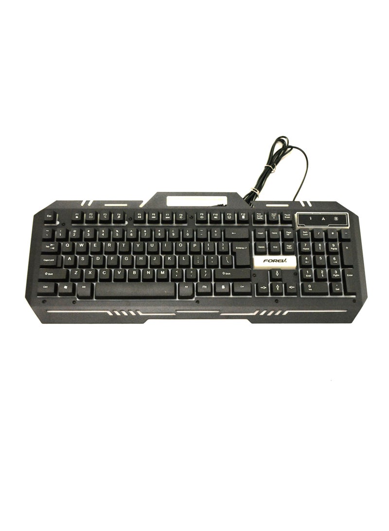 Forev FV-Q307 Rainbow Backlit Metal Gaming Keyboard - Image 2