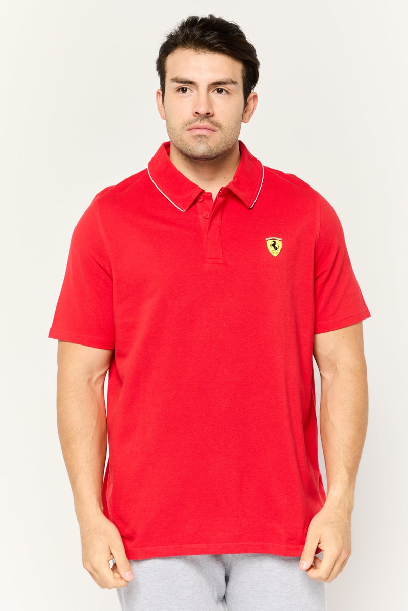 PUMA Puma x Scuderia Ferrari Men Sportswear Fit Short Sleeves Outdoor Polo Shirt, Red - Image 1