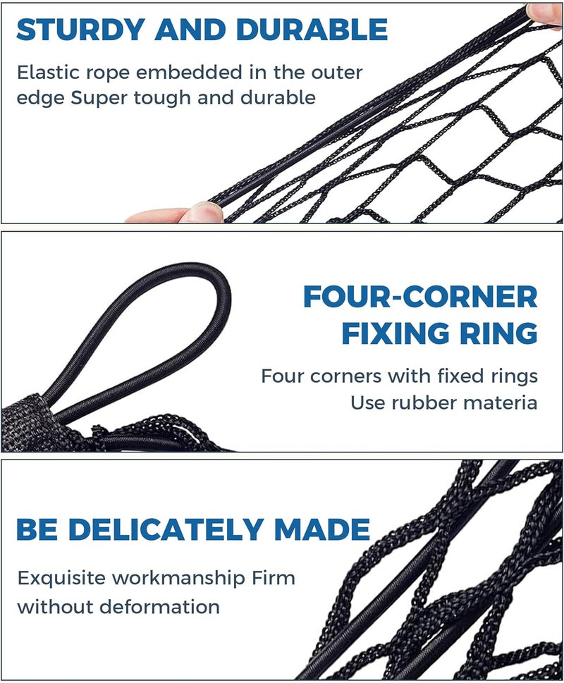 UBOG Cargo Net,Cargo Net for SUV,Truck Bed Organizer,Car Accessories Automotive Cargo Nets,3 Pocket Truck Bed Cargo Net,Truck Net Truck Storage,Mesh Storage Net for SUV, Car, Pickup Truck Bed, Etc Temp & permanent project compatible - Image 4