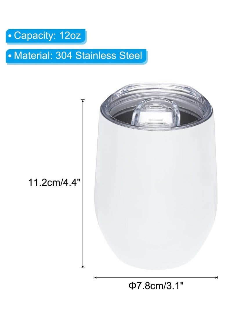 LOUD UNIVERSE White Stainless Steel Insulated Tumbler With Lid Coffee, Perfect Cute Gift For Hot And Cold Drinks  - Image 2