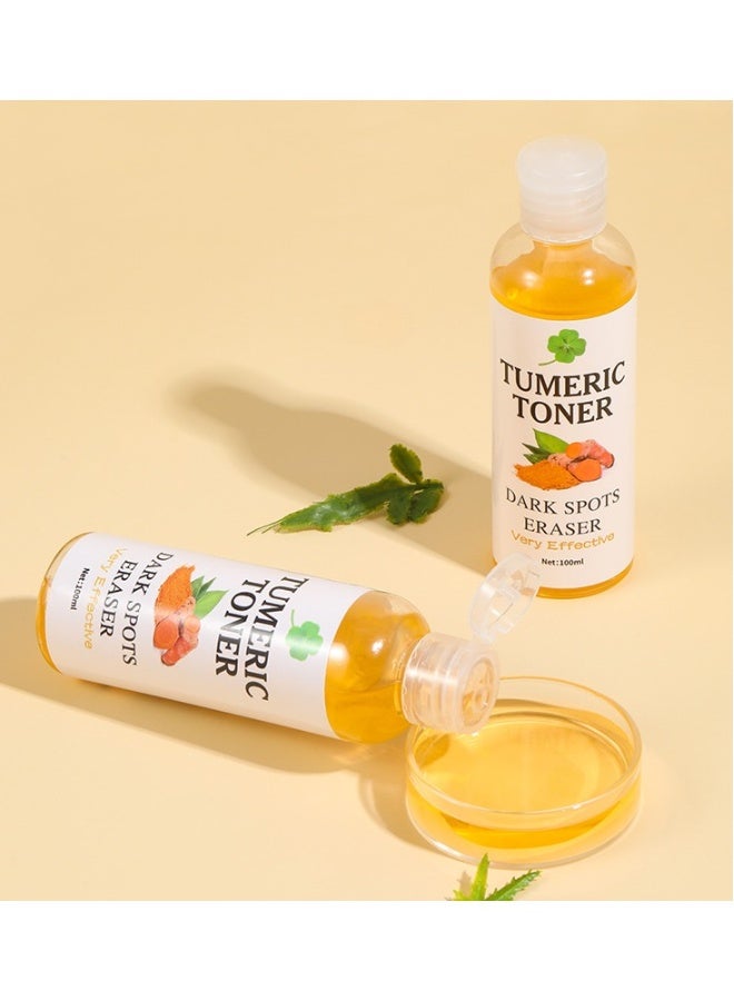 Tumeric Toner Dark Spots Eraser Correcting Toner, Facial Toner for Acne Prone Skin, Blemish Removing Facial Moisturizer for Women, Dry Oily Skin Hypermentation Treatment, 100ml