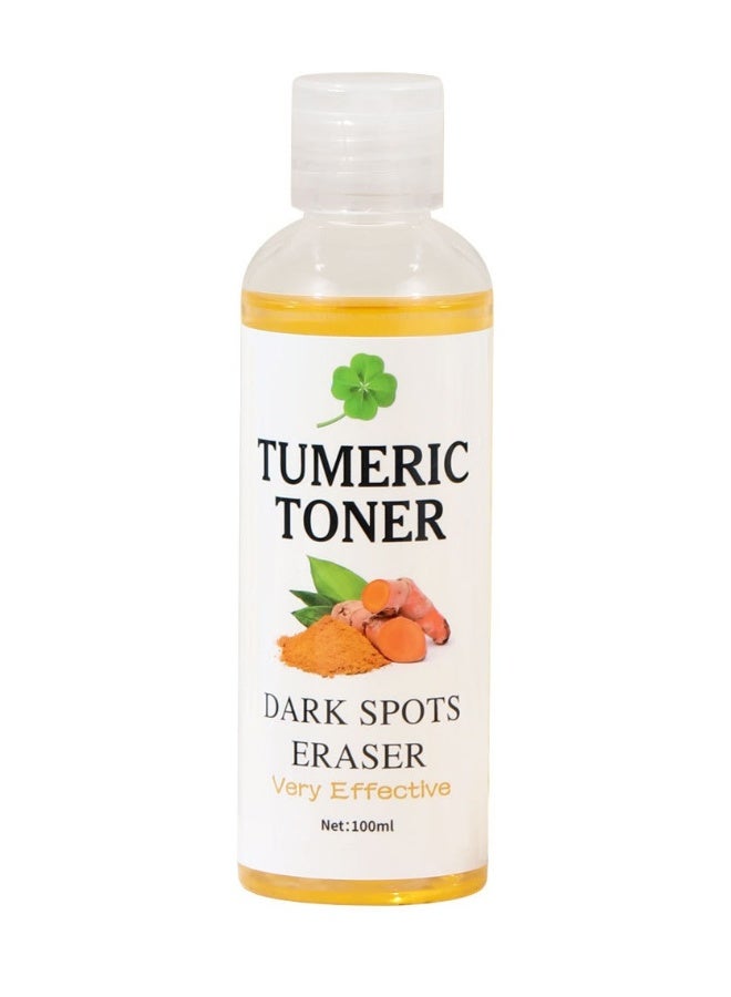 Tumeric Toner Dark Spots Eraser Correcting Toner, Facial Toner for Acne Prone Skin, Blemish Removing Facial Moisturizer for Women, Dry Oily Skin Hypermentation Treatment, 100ml