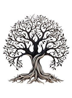 Dopetattoo 6 Pcs Ancient Life Of Tree Temporary Tattoos Hands Party Favors for Kids Fake Face Tattoos 
