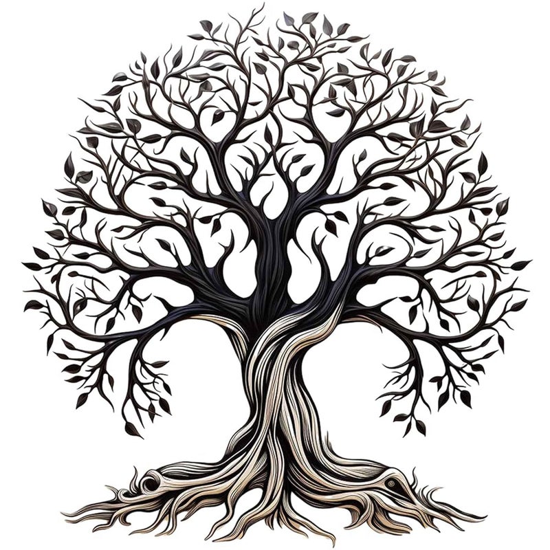 6 Pcs Ancient Life Of Tree Temporary Tattoos Hands Party Favors for Kids Fake Face Tattoos
