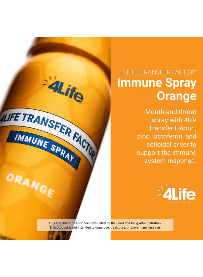 4life 4Life Transfer Factor Immune Spray - Immunity with Zinc, Marshmallow Root Extract, and Colloidal Silver - Orange Flavor - 1.7 oz - Image 4