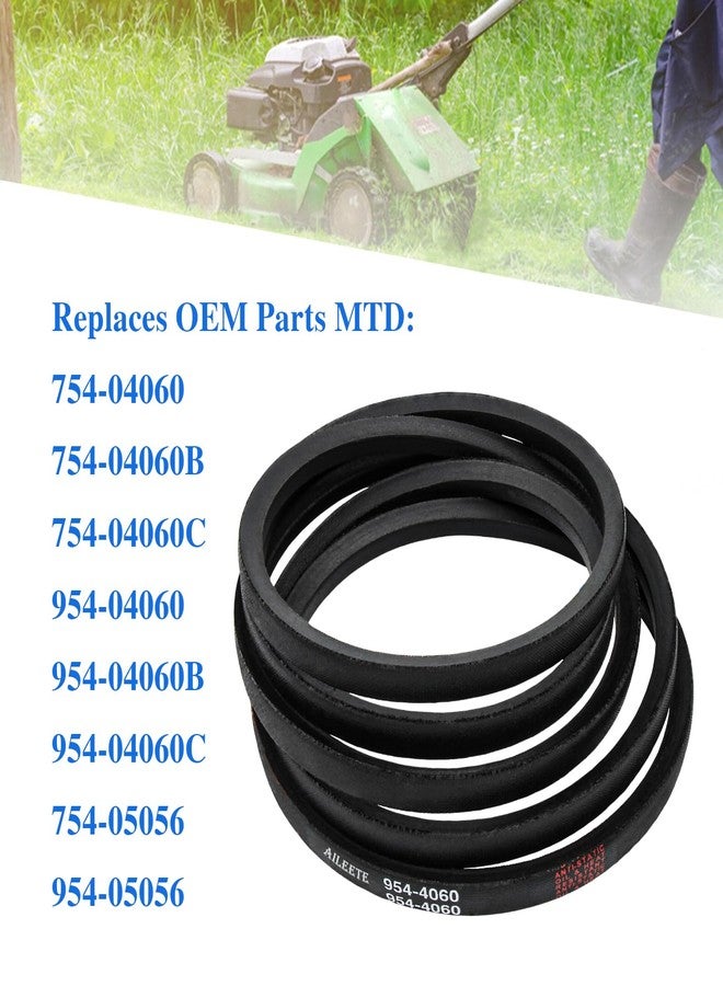 AILEETE 954-04060C Deck Belt 1/2" x 96-1/2" for MTD Craftsman Troy-Bilt Cub Cadet John Deere Lawn Tractor & Riding Mower with 42 inch Deck, Replace 954-04060 954-04060B 754-04060 754-04060B 754-04060C - Image 3