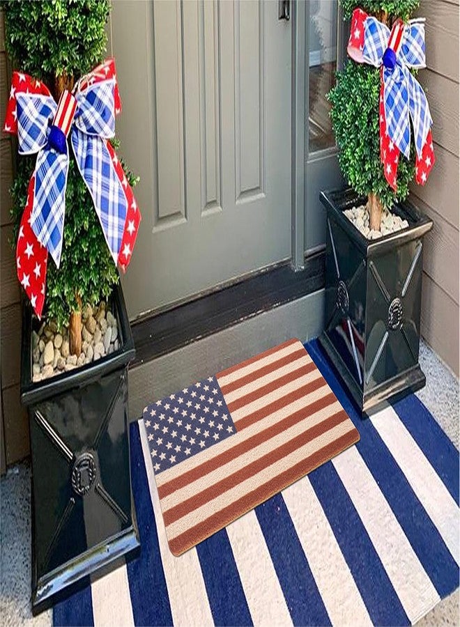 Vikodah Welcome Doormat Outdoor-Entrance Non-Slip Coir - 4th-of-July American Flag Independence Day Door Mats Rugs for Entryways - Image 4