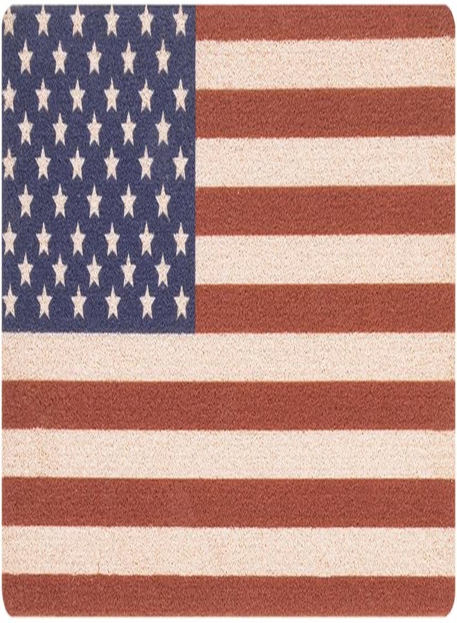 Vikodah Welcome Doormat Outdoor-Entrance Non-Slip Coir - 4th-of-July American Flag Independence Day Door Mats Rugs for Entryways - Image 2