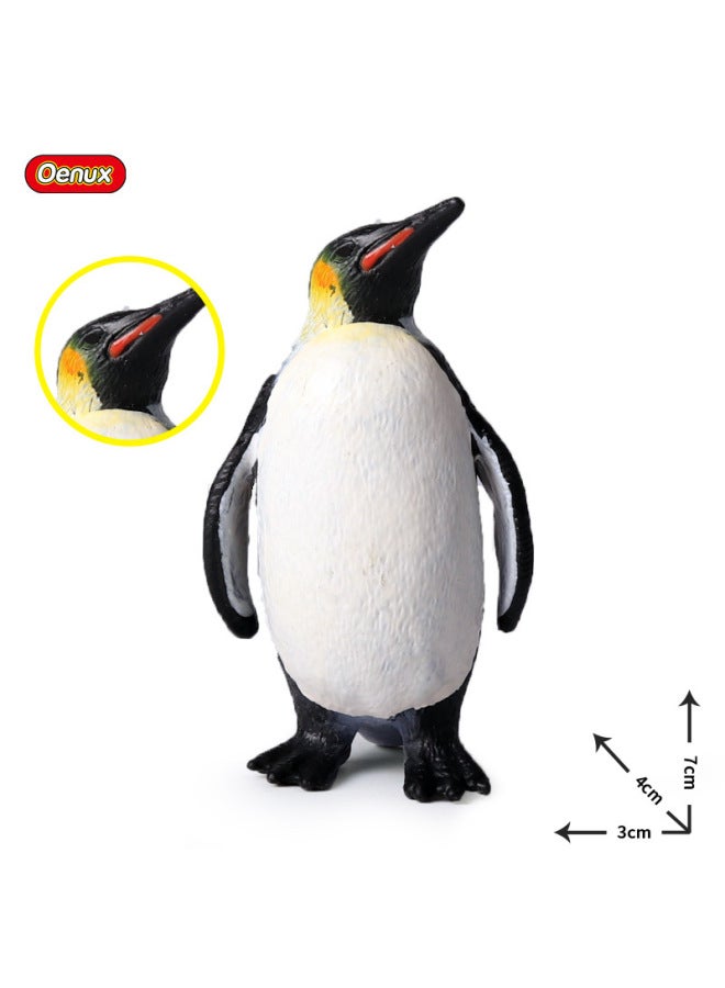 Children's Cognitive Simulation Marine Animal Model Suit Toy Arctic Penguin Emperor Penguin Static Solid Ornaments-Color:Mini Ocean 6 Set (Note Size) M6029 White - Image 3