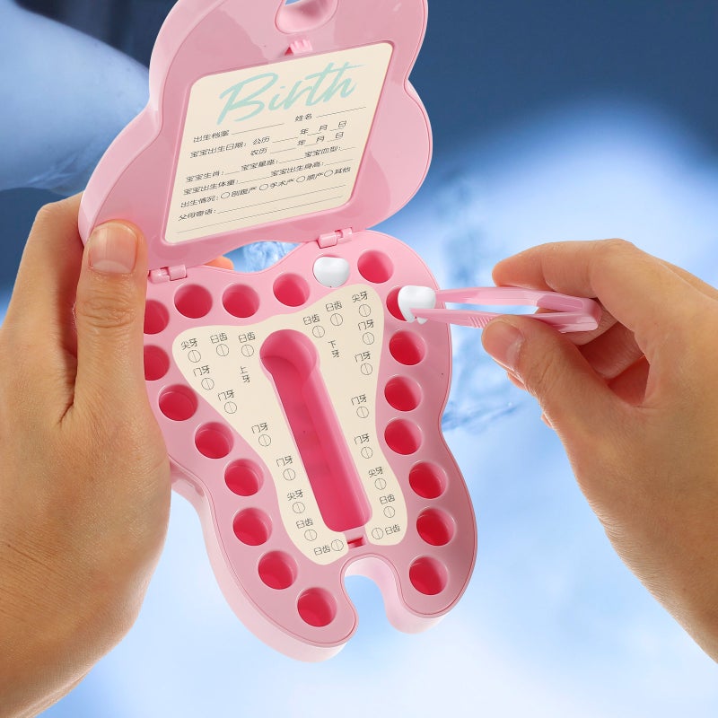 2pcs Baby Keepsake Tooth Box Teeth Storage Holder Baby Tooth Box First Tooth Collection Container - Image 3