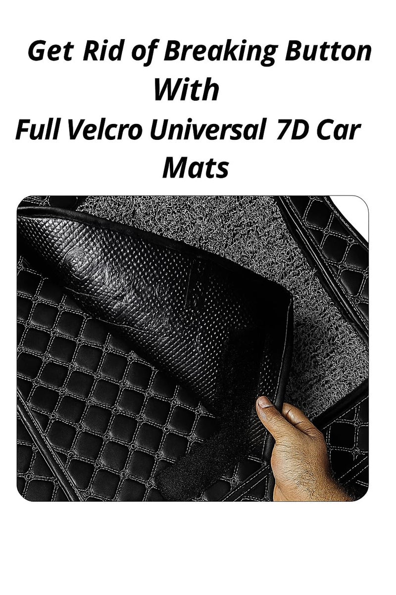 CARNEST 7D Luxury Leather Car Floor Mat | 100% Waterproof, Dustproof & Anti-Slip | Universal Fit Compatible with (Polo,Black) - Image 3