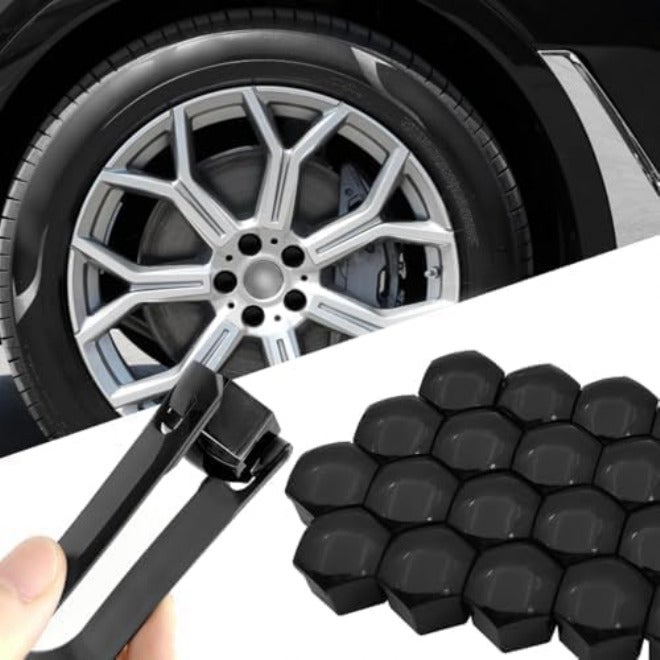 20Pcs Lug Nut Covers for Nissan Navara D40 2012, Wheel Nut Caps Rustproof Protector Dustproof Exterior Accessories,Black-17mm - Image 1