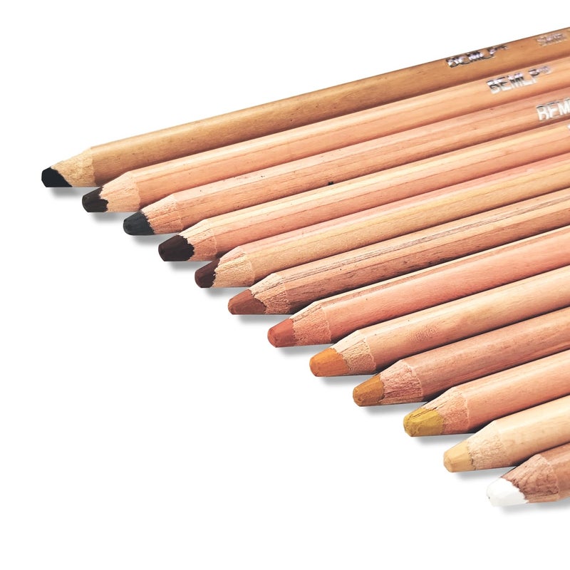 BEMLP 12 Professional Soft Pastel Pencils Wood Skin Tints Pastel Colored Pencils For Drawing School Lapices De Colores Stationery