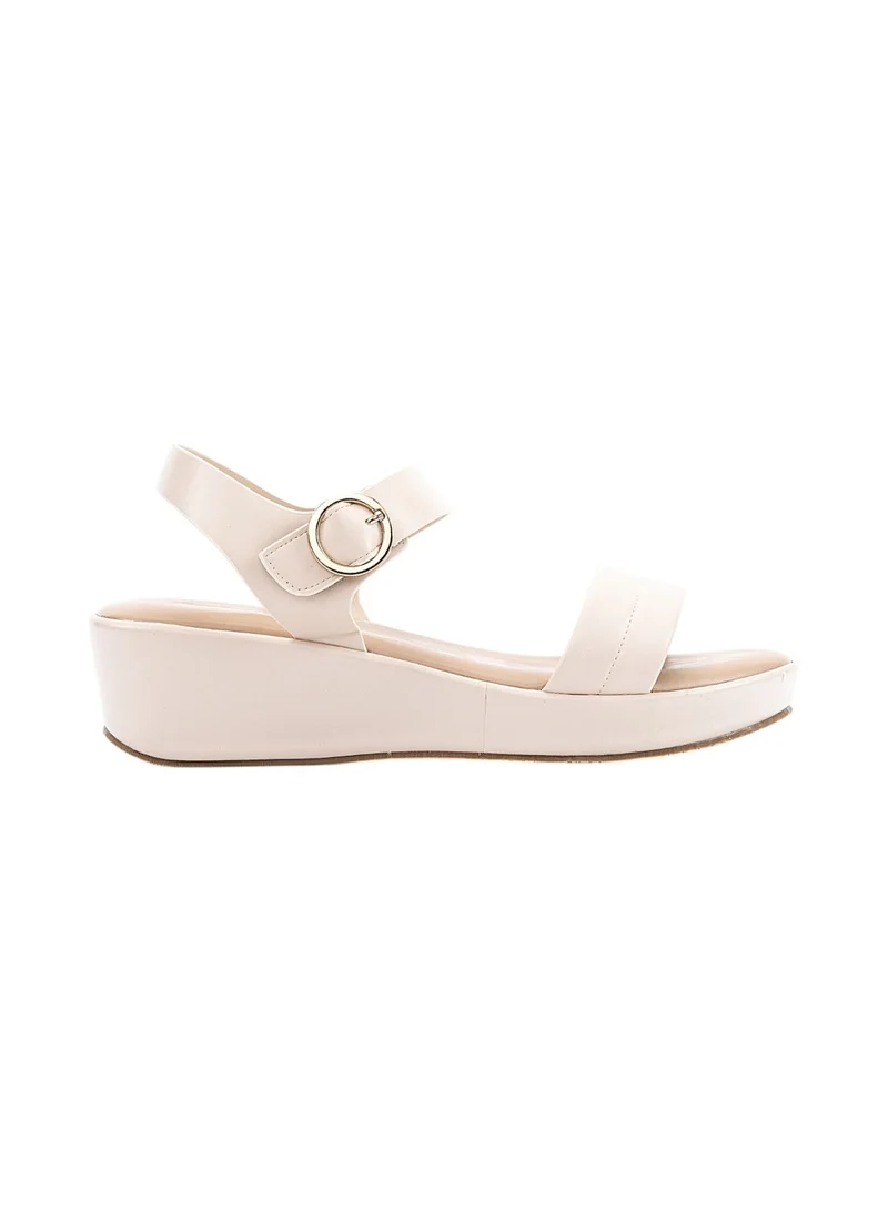 Bata Solid Ankle Strap Wedge Sandals