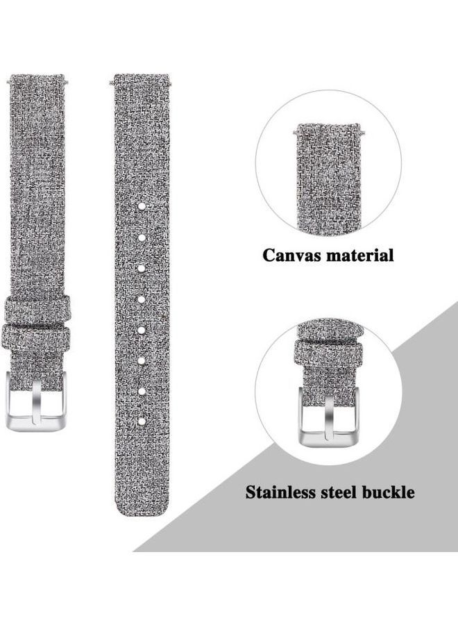 NIBEMINENT Replacement Nylon Canvas Strap Band For Fitbit Inspire HR Grey - Image 3