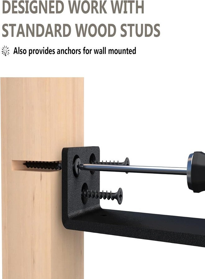 ARTISANAL ADOBE 8-Pack 4 Inch Floating Shelf Brackets, Heavy Duty Hidden Shelves Bracket for Small Shelf, Kitchen Shelf, Nursery Shelf, Black Powder Coated Steel (Set of 4, 4 inch) - Image 5