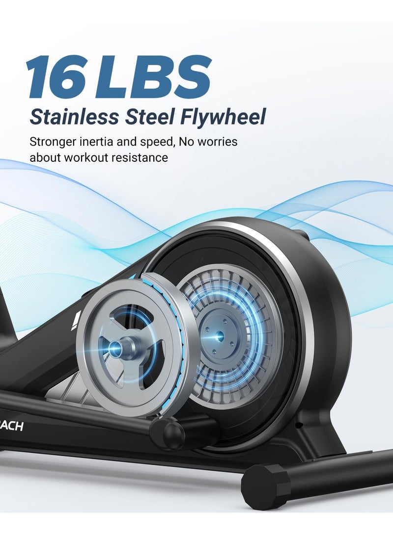 MERACH Elliptical Exercise Machine for Home Use, Elliptical Machine with Hyper-Quiet Magnetic Drive System, 16-Level Resistance Adjustment, 15.5IN Stride, 350LBS Loading Capacity, MERACH App - Image 3