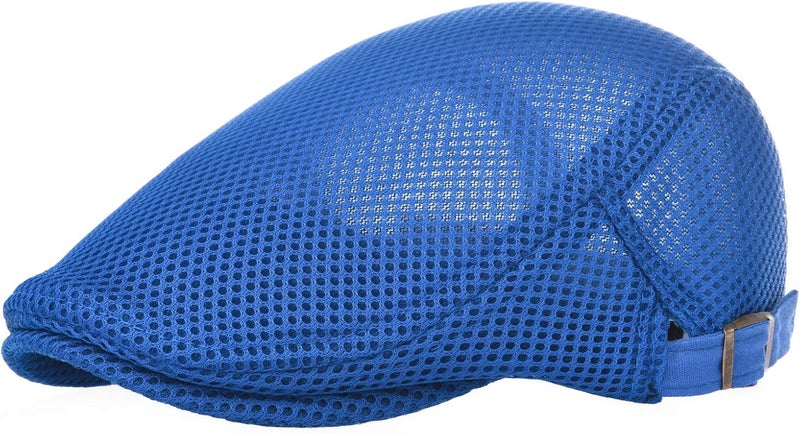 VOBOOM Men Breathable Mesh Summer Hat Adjustable Newsboy Beret Ivy Cabbie Flat Cap - Image 1